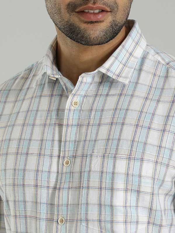 Indian Terrain Men's Regular Fit Full Sleeve Checkered Multicolor Shirt